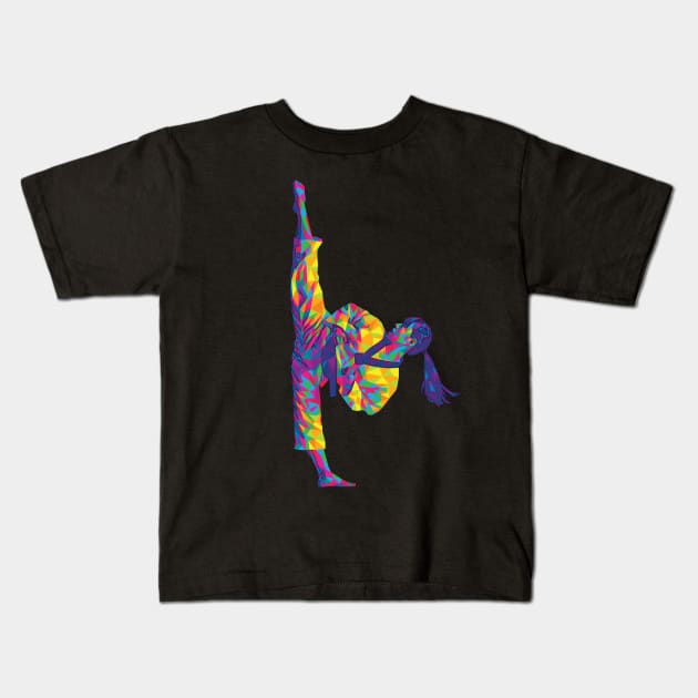 Geometric Side Kick Kids T-Shirt by polliadesign